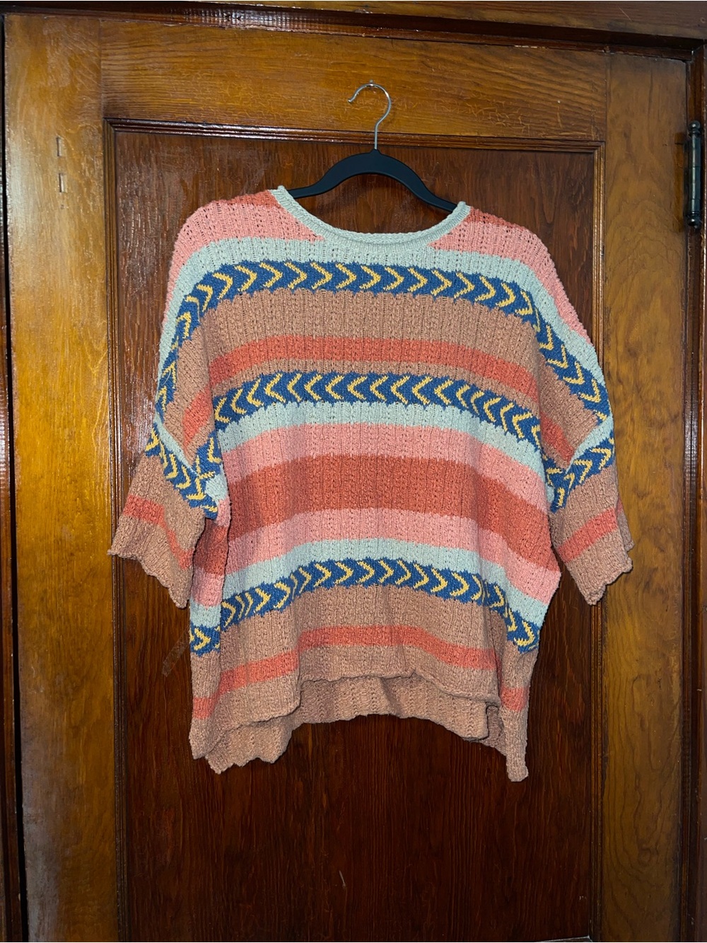 EUC Boho striped chevron sweater